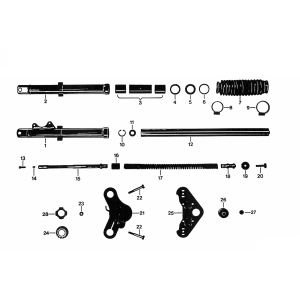 Zundapp KS 50 530-010, 011, 012, 014 i 500 przedni widelec