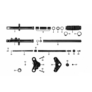 Widelec przedni Zundapp KS 50 530-010, 011 i 500