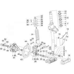 Widelec przedni Vespa S 2-suwowy