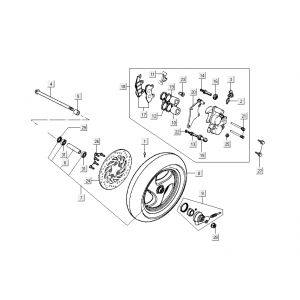Koło przednie - Claw Kymco New Dink 4-suwowy czarny metaliczny