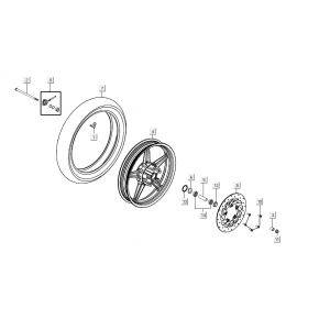 koło przednie AGILITY 16+ 4T 125 Matt Metallic Srebrny