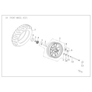 Koło przednie Agm Vx50 plus