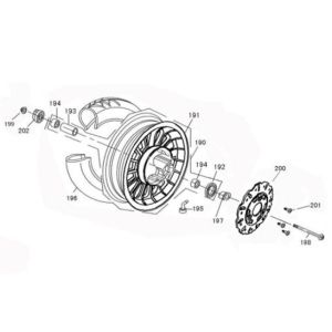 Koło przednie Benzhou YY80T-18 YY50QT (-18) białe