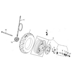Koło przednie BTC Grande Retro różowy