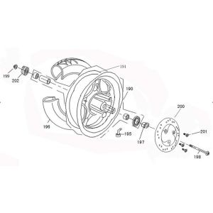 Koło przednie China R8 płaskie matowe antracyt