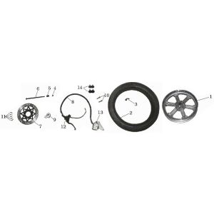 Koło Przednie China Touring niebieski