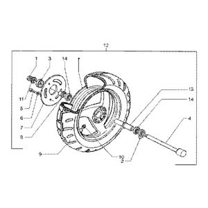 Kolo Przednie Gilera Runner 180cc FXR 2-suwowy