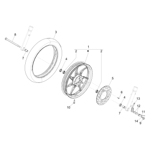 Piaggio Liberty 50 4-suwowe koło przednie (IGET euro 5)