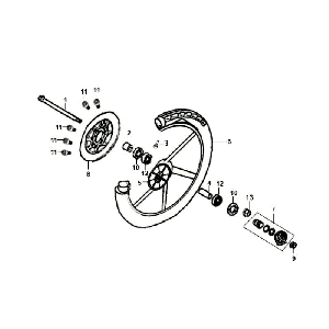 Koło przednie Sym Orbit (BU289) niebieski