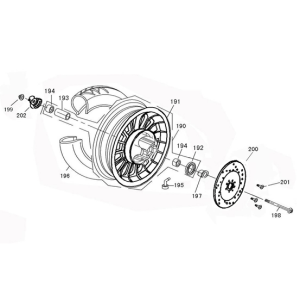 Koło przednie Turbo RL 125cc srebrny