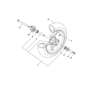Koło przednie Yamaha Aerox 2-suwowy
