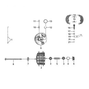 Zundapp GTS 50 517-40L0 przednie koło