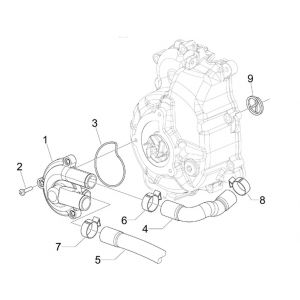 Piaggio MP3 300 ie E4 LT BUSINESS pompa wodna - SPORT NOABS-ABS 2016 - 2018 (EMEA)
