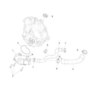 Piaggio MP3 300 HPE /300 HPE SPORT E5 ABS 2020-2022 (EMEA) pompa wodna