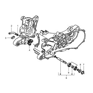 Gilera Runner 98-2005 2-suwowa pompa wodna