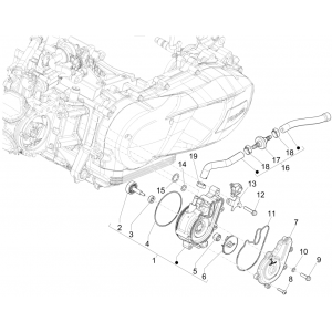 Piaggio Medley 150 4T IE ABS E4 2016-2020 Pompa wodna (EMEA)