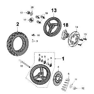 Felgi Peugeot Jet Force LC czarne