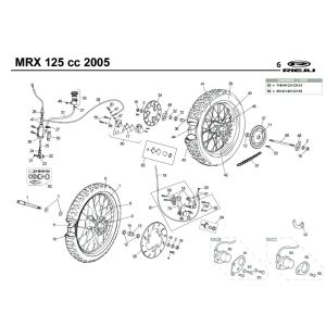 Koła Rieju MRX 125 niebieskie 2005 4-suwowe