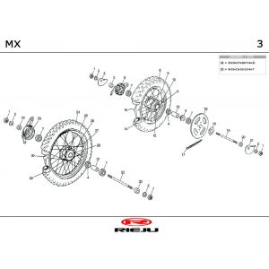 Koła Rieju MX pomarańczowe 2000 2-suwowe