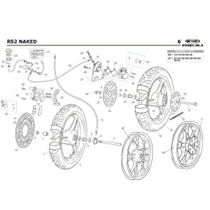 Koła Rieju Rs2 Naked niebieskie 2009 2-suwowe