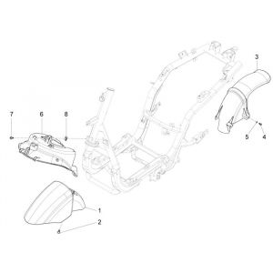 Legshield Piaggio New Fly 4-suwowy 4-zawór niebieski północy 222