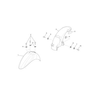 Błotnik Piaggio Liberty 4-suwowy biały 595