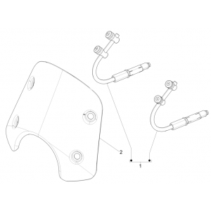 Szyba przednia - Okna Vespa GTS 125 4T E4 ABS 2019 (EMEA)