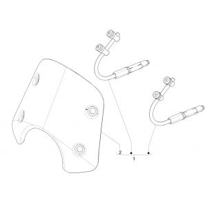 Vespa GTS 125 4-suwowy IE ABS Euro4 szyba przednia 2016-2018