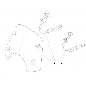 Szyba wiatrowa Vespa GTS 300 HPE 4T 4V IE ABS E4 2019 (EMEA)