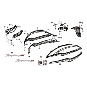 Sym Symphony ST 125I E4 Białe platerowanie (WH-006)