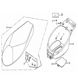 Siodelko Buddy Box Generic Ideo czarny 2010 2-suwowy