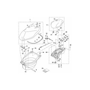 Siodelko Buddy Box Yamaha Aerox 4-suwowy 2014
