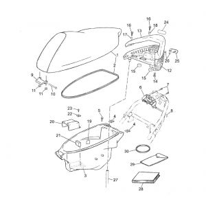 Siodelko Buddy Box Yamaha Jog-R AC 2-suwowy