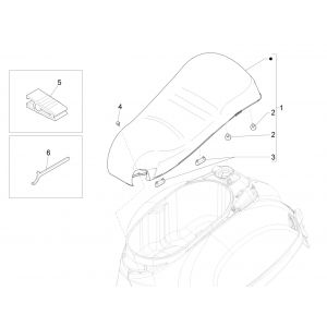 Siodło Vespa GTS 300 HPE 4T 4V IE ABS E4 2019 (EMEA)