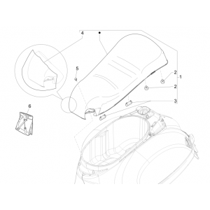 Siodło Vespa GTS 250 ie 2005-2016 (bez ABS) białe 544