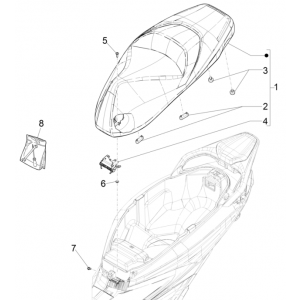 Siodło/Siedzisko Piaggio Beverly 300 4T 4V HPE ABS E5 2021-2022 (EMEA)