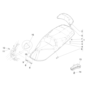 Siodło/Siedzisko Piaggio MP3 350 Maxi sports E4 ABS 2018-2020 (EMEA)
