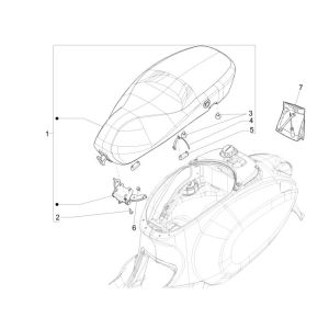 Siodło Vespa Primavera 4-suwowe 3-zaworowe (euro4 wtryskowe iget) Brązowy 129/A