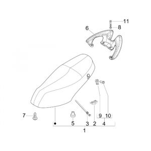 Siodło Piaggio Fly 2-suwowe