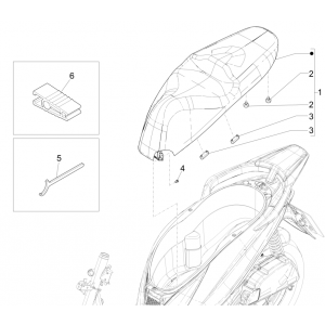 Siedzisko Piaggio Medley 150 4T IE ABS E4 2016-2020 (EMEA)