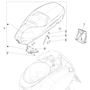 Siodło/Siedzisko Vespa Erica 45KM/H E5 2021 (EMEA)