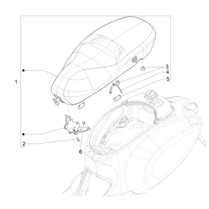 Vespa Sprint 4-suwowe siodełko 3-zaworowe (wtrysk euro5 IGET)