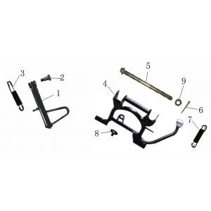 Side Center Stand Killerbee niestandardowe antracyt