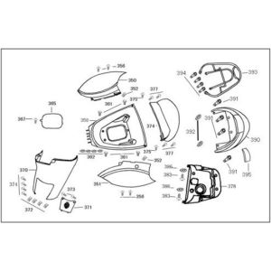Osłona boczna Benzhou YY80T-18 YY50QT (-18) biały