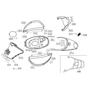 Screen boczny Drager Edwards Tomorrow Riva II ciemnoniebieski