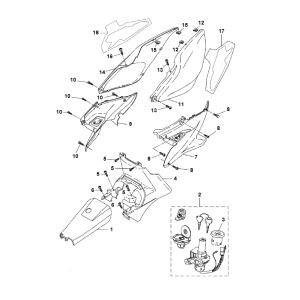 Ekran boczny Yamaha Aerox 2-suwowy