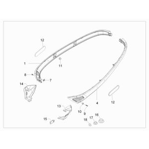 Spódnice boczne Vespa S 2-suwowe niebieskie azzurro 244/A