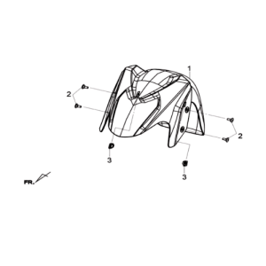 Błotnik przedni Sym Joymax 125I ABS Srebrny (S-7S)