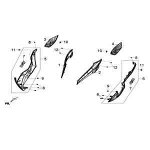 Poszycie 2 Sym Joymax 125I ABS Srebrny (S-7S)