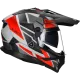 Kask adventure LS2 Pioneer II Block MX702 szary / czerwony